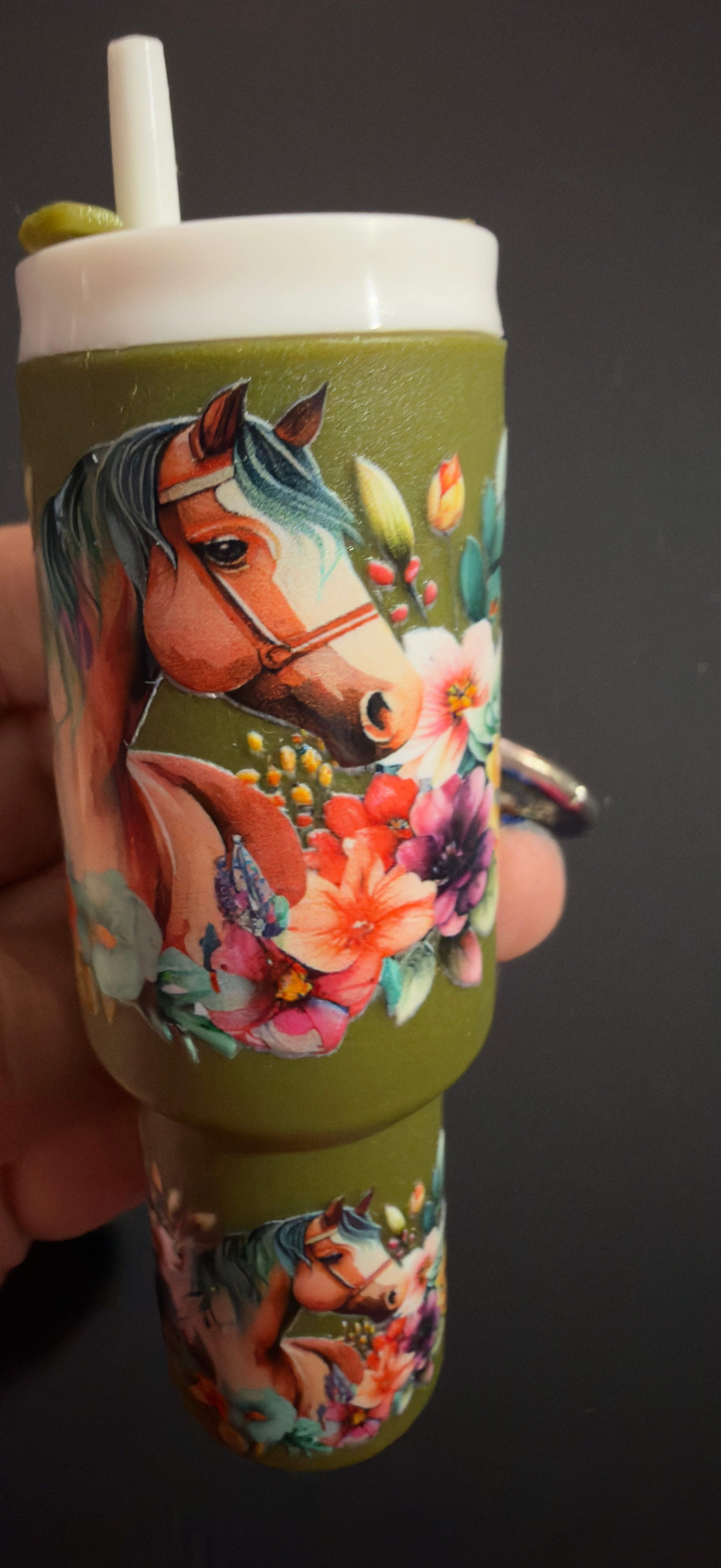 Horse keychain Chapstick Holder