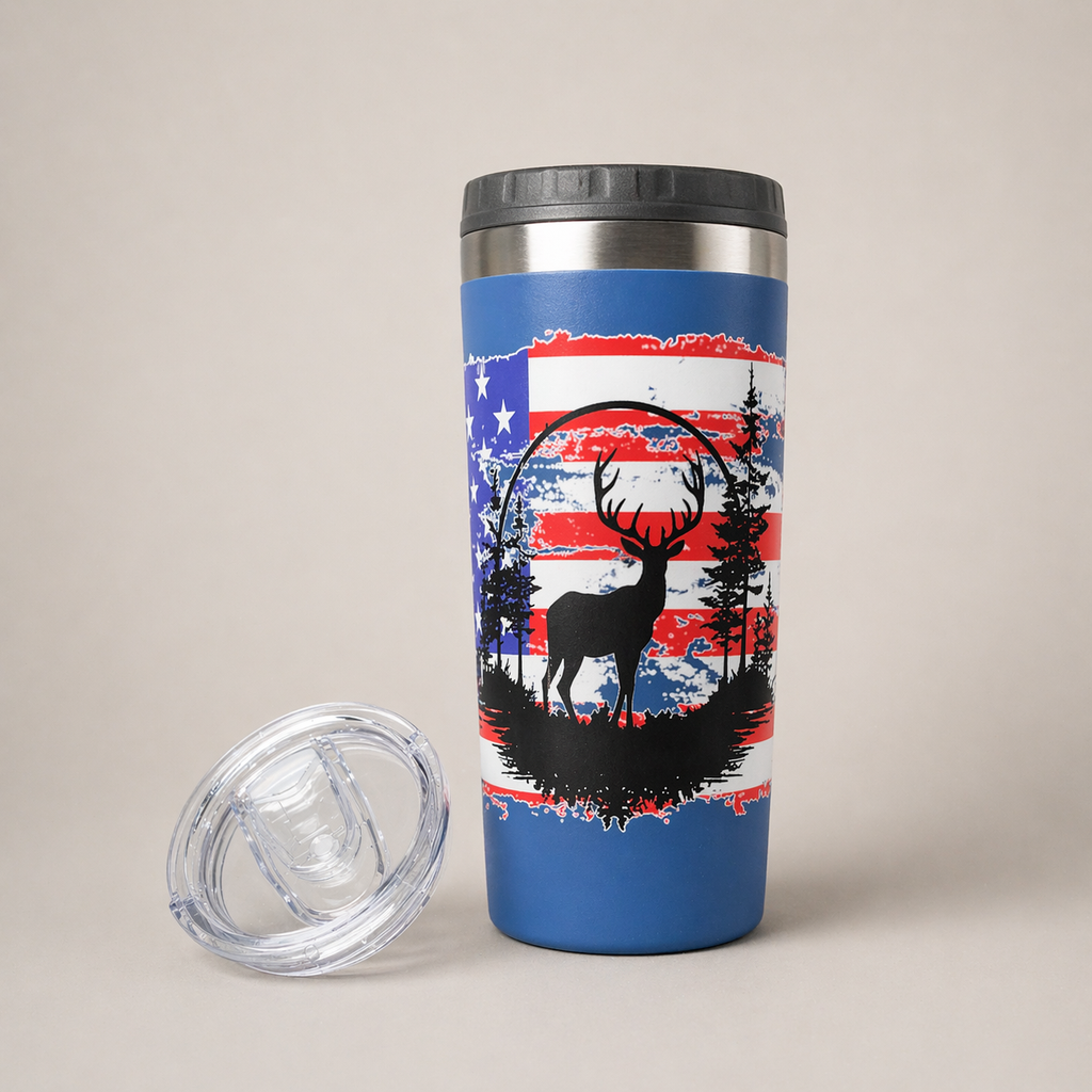 Stainless Steel Koozie /Tumbler Combo- just switch out the lid