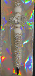 Pretty Silver Bow Pen