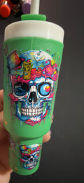 Skull keychain Chapstick Holder