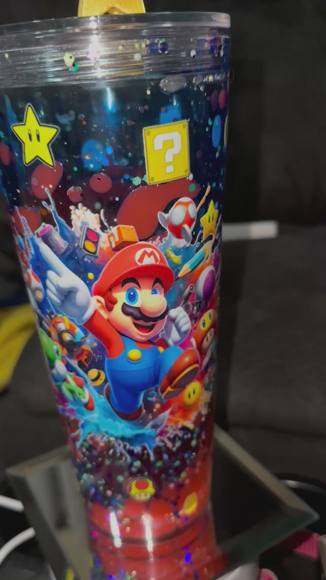 Mario with straw topper
